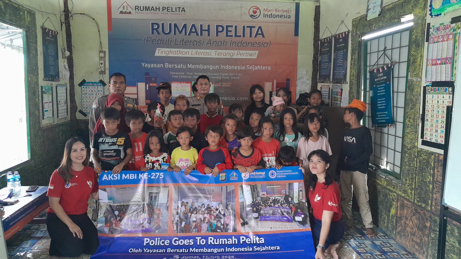POLICE GOES TO RUMAH PELITA OLEH YAYASAN BERSATU MEMBANGUN INDONESIA SEJAHTERA